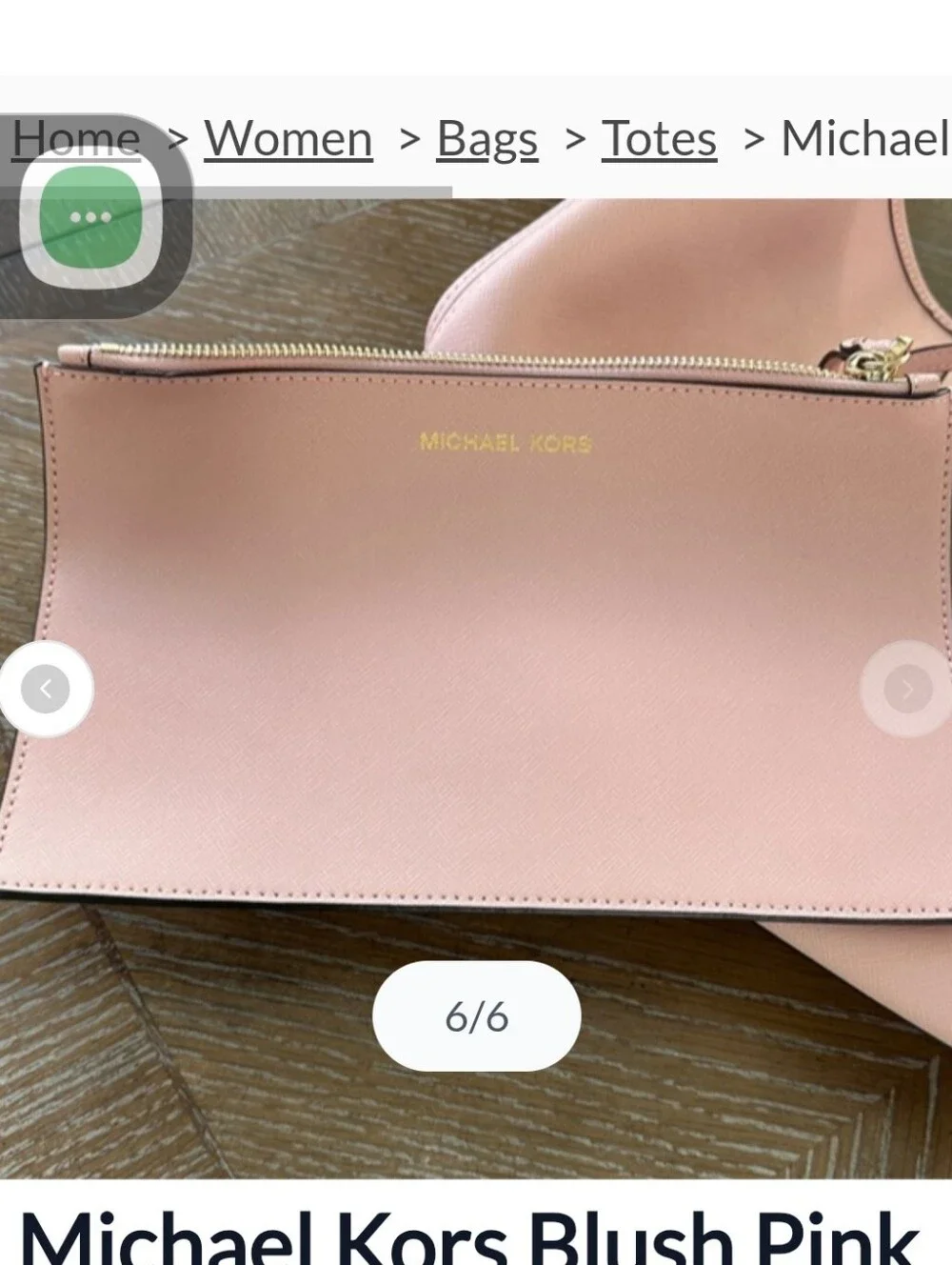 Michael Kors Jet Set Leather Pink Tote with Wristlet, EUC